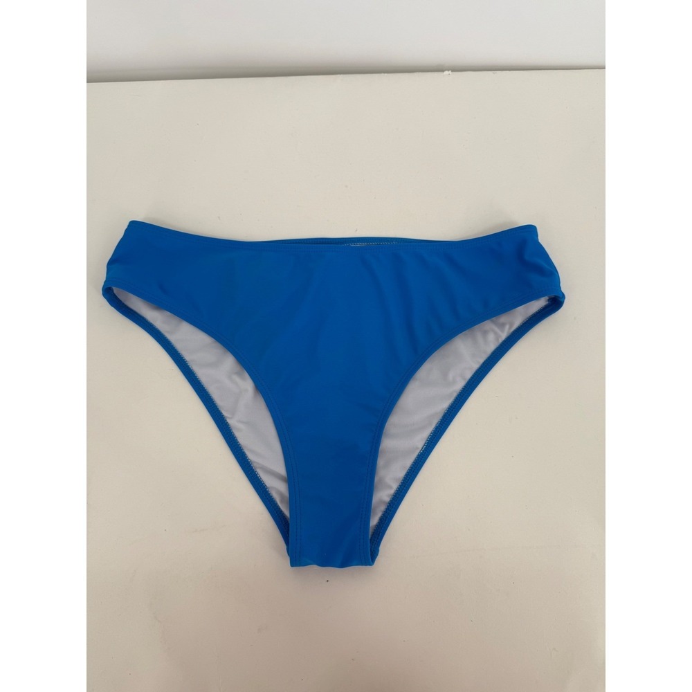 BeachSissi Women's Sz‎ XL Blue Swimsuit Bikini Bottoms, Solid Color, High Cut